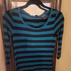 Navy and teal top, Lucky Brand, XS